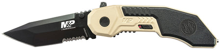 Smith & Wesson SWMP3BSDCP M&P M.A.G.I.C. Folding Pocket Knife 2.80" Part Serrated Black 4034 SS Blade Aluminum Handle