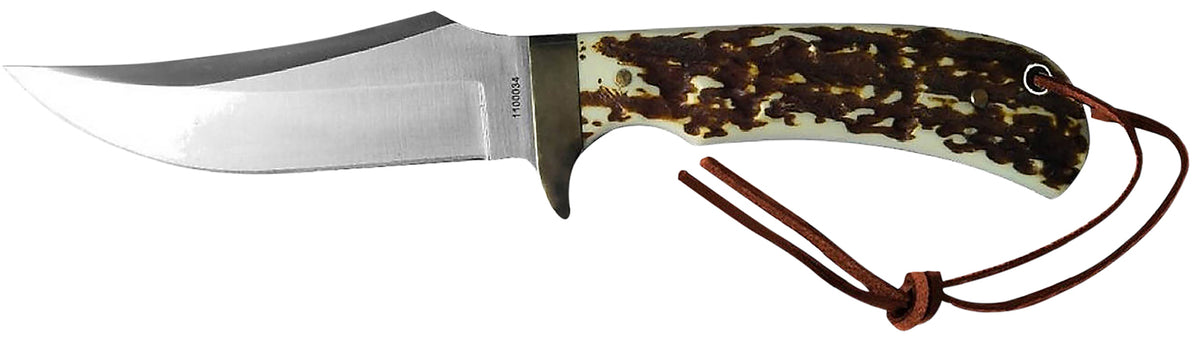 Uncle Henry Next Gen 4.25" Skinner Fixed Blade Knife Staglon Handle Full Tang Stainless Steel with Sheath