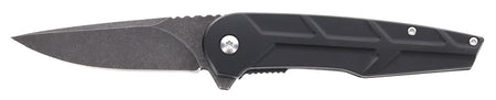 Schrade Reckon Assisted Opening Folding Knife 3.25" Drop Point Dark Stonewash D2 Steel Black Aluminum Handle