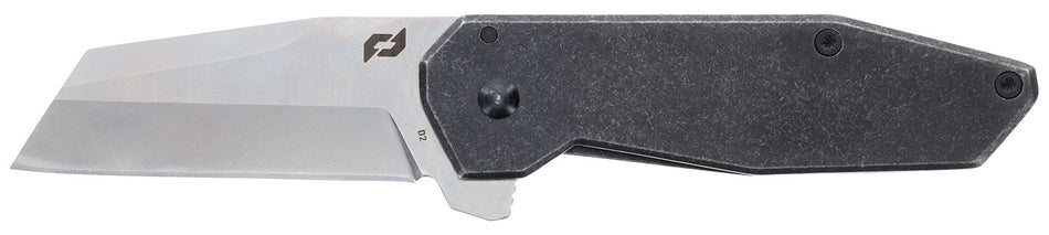 Schrade Slyte Compact 2.40" Plain Satin D2 Steel Folding Knife 3.50" Dark Stonewash SS Handle