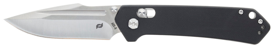 Schrade Divergent 3.06" Plain Satin AUS-8A SS Folding Drop Point Blade 4.31" Black G10 Handle