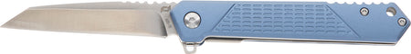 Schrade Inert EDC 3.25" Wharncliffe Partially Serrated Satin AUS-10A SS Blade 4.25" Blue Aluminum Handle