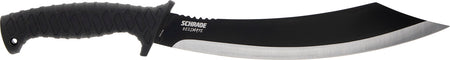 Schrade Decimate Parang 11.75" Fixed Blade Plain Black Oxide 3Cr13 Steel Black Rubber Handle Includes Sheath