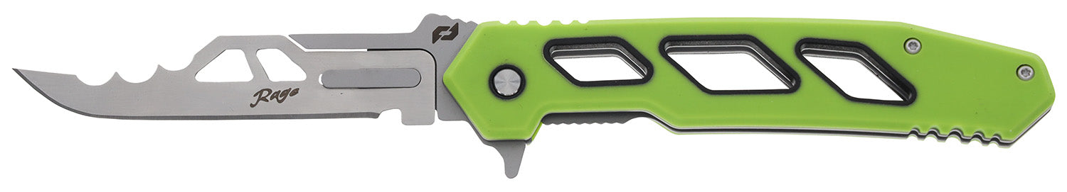 Schrade Isolate Enrage 8 3" Fixed Scalpel Satin 420A SS Blade Green Non-Slip Carbon Fiber Handle Blade Removal Tool/Case