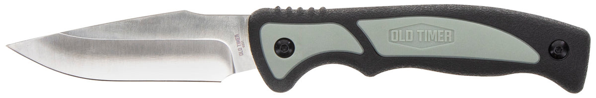 Old Timer 1137140 Trail Boss Fixed Caper Knife 3.70" SS Blade 5.25" TPE Handle Includes Sheath