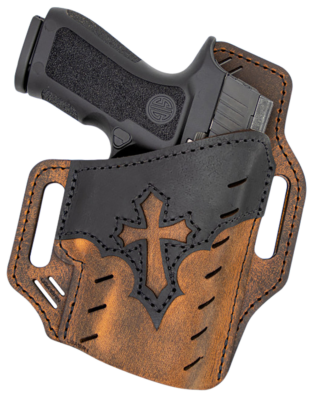 Versacarry Guardian Arc Angel Edition Outside Waistband Holster Size 01 Black/Brown Leather