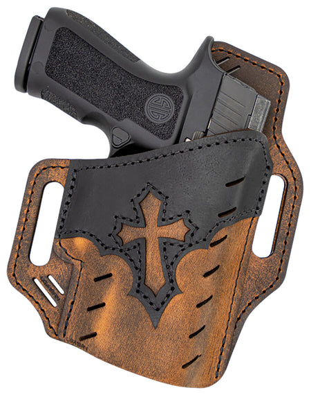 Versacarry Guardian Arc Angel Edition Outside Waistband Holster Size 01 Black/Brown Leather