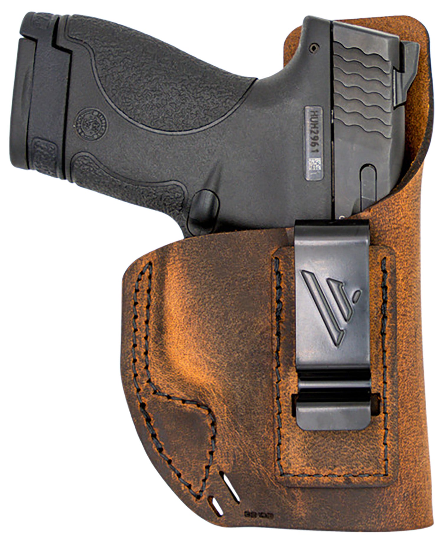 Versacarry Element Size 03 IWB Brown Leather Holster with Belt Clip