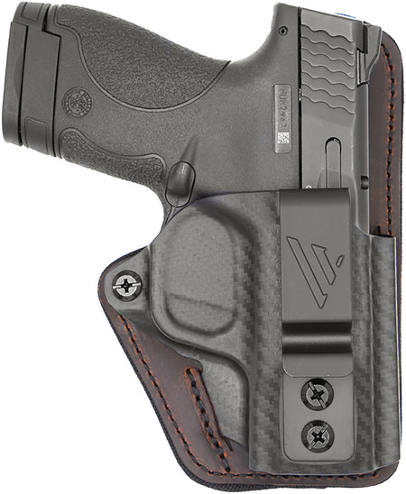 Versacarry Comfort Flex Custom S&W M&P Shield IWB Right Hand Brown Polymer Belt Clip Holster