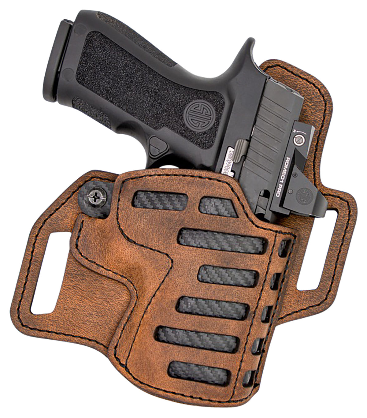 Versacarry C22112 Compound Outside Waistband Size 01 Brown Leather Belt Slide Holster