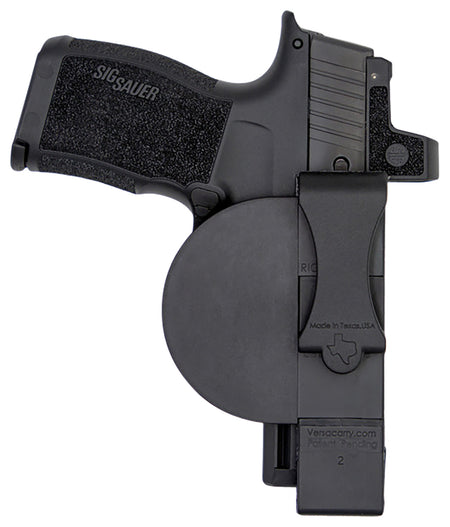 Versacarry 9XS ZeroBulk Inside Waistband Extra Small Black Resin Belt Clip 3" Barrel Ambi