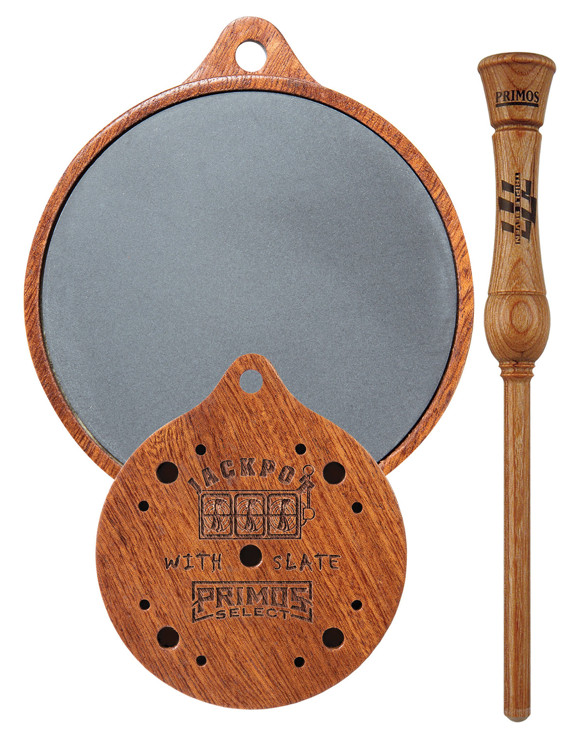 Primos 216 Jackpot Turkey Pot Call - Pennsylvania Slate and Exotic Hardwood
