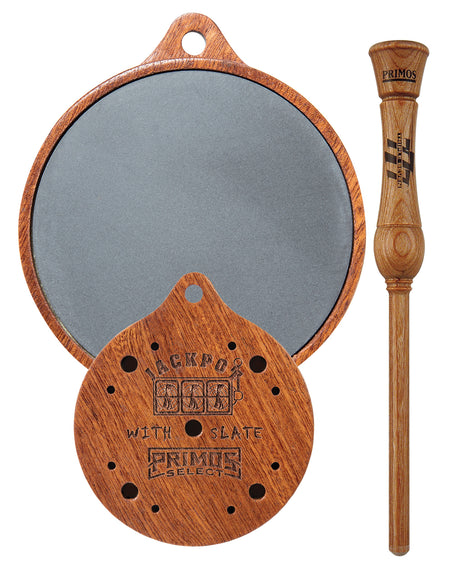 Primos 216 Jackpot Turkey Pot Call - Pennsylvania Slate and Exotic Hardwood