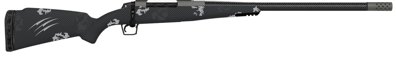 Fierce Firearms ROG7RM22GP Carbon Rogue Full Size 7mm Rem Mag 3+1 22" Hand Lapped/Match Grade Threaded Barrel, Glacier Cerakote Steel Receiver, Phantom Camo Fierce Rogue Carbon Fiber Stock