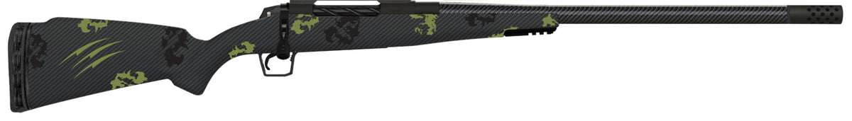 Fierce Firearms TROG300PRC22BF CT Rogue 300 PRC 3+1 22" Carbon Fiber Barrel, Black Cerakote Titanium Rec, Forest Camo Rogue Stock