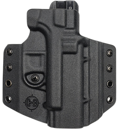 C&G Covert OWB Black Kydex Holster Belt Loop Glock 19 23 45