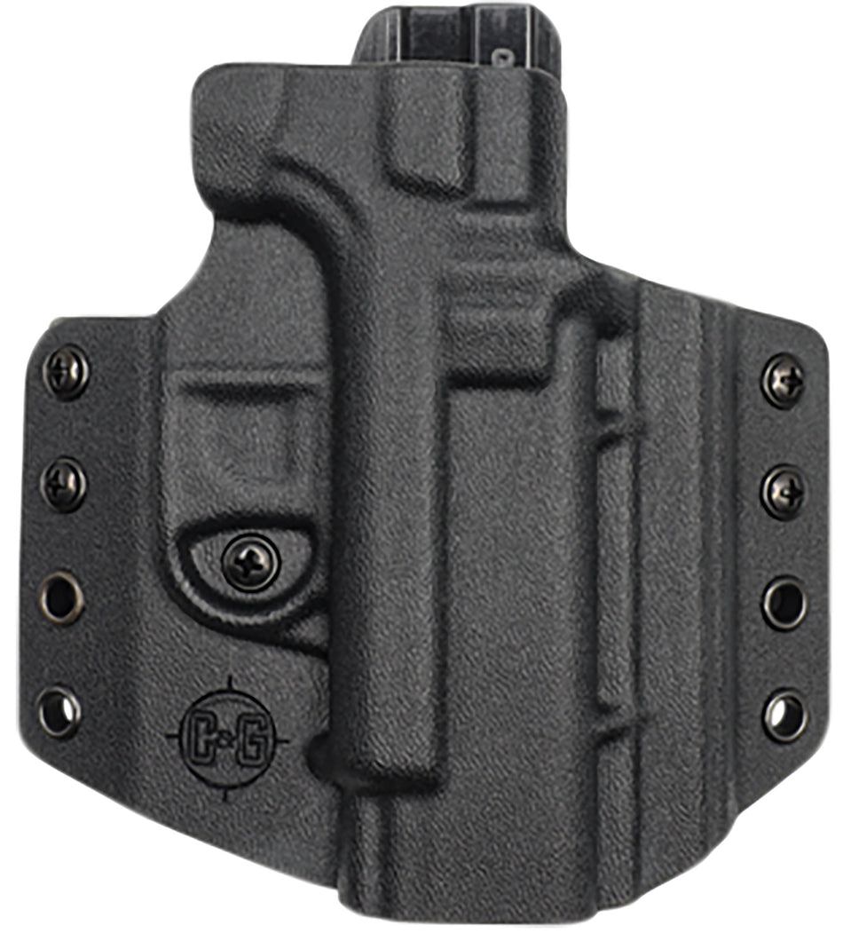 C&G Covert OWB Black Kydex Holster Belt Loop Glock 19 23 45