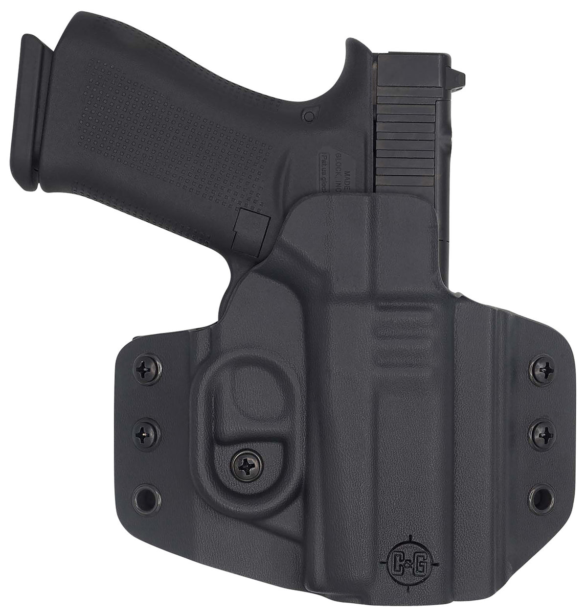 C&G Covert OWB Black Kydex Holster Belt Loop Glock 43 43X MOS
