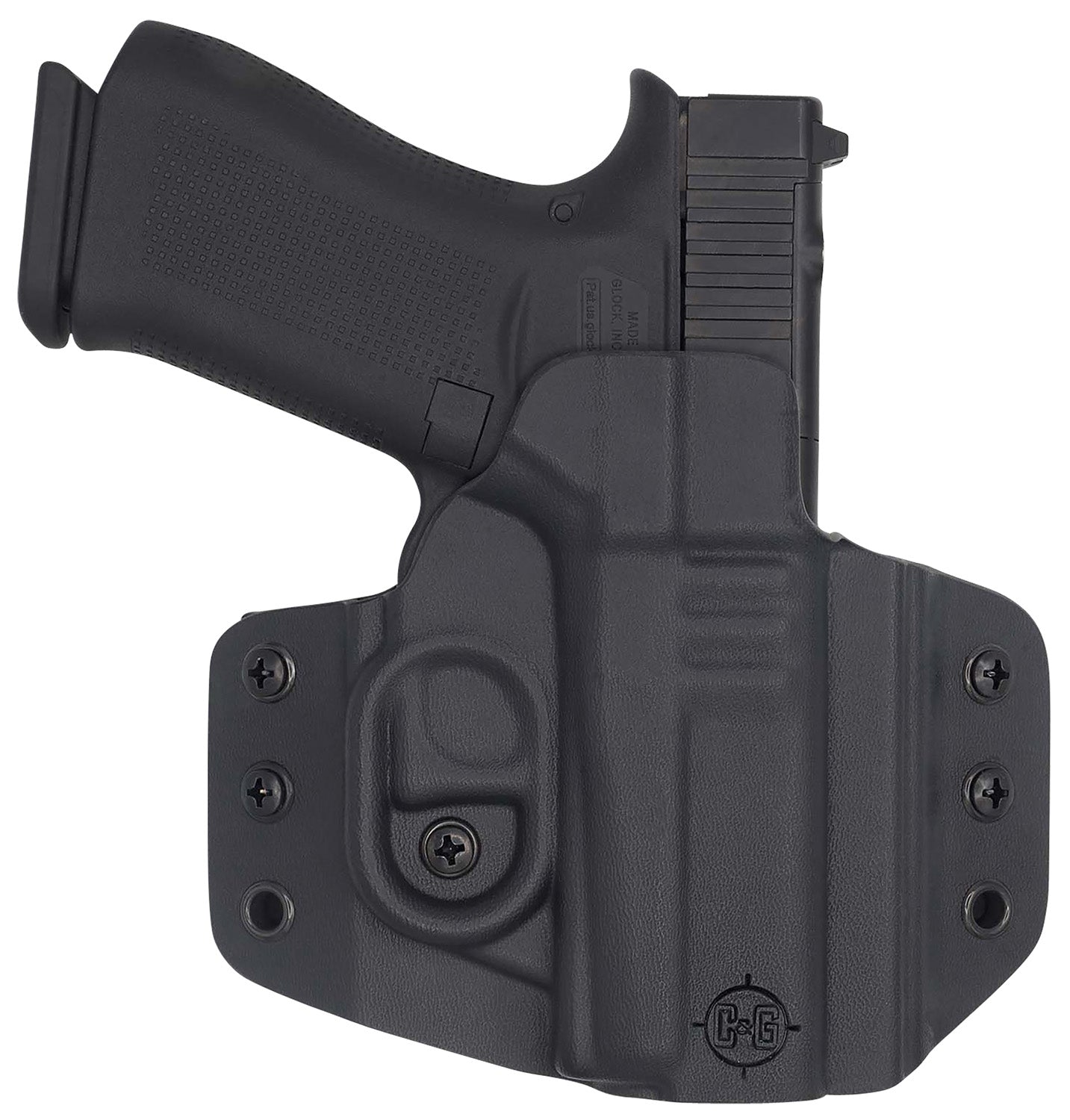 C&G Covert OWB Black Kydex Holster Belt Loop Glock 43 43X MOS