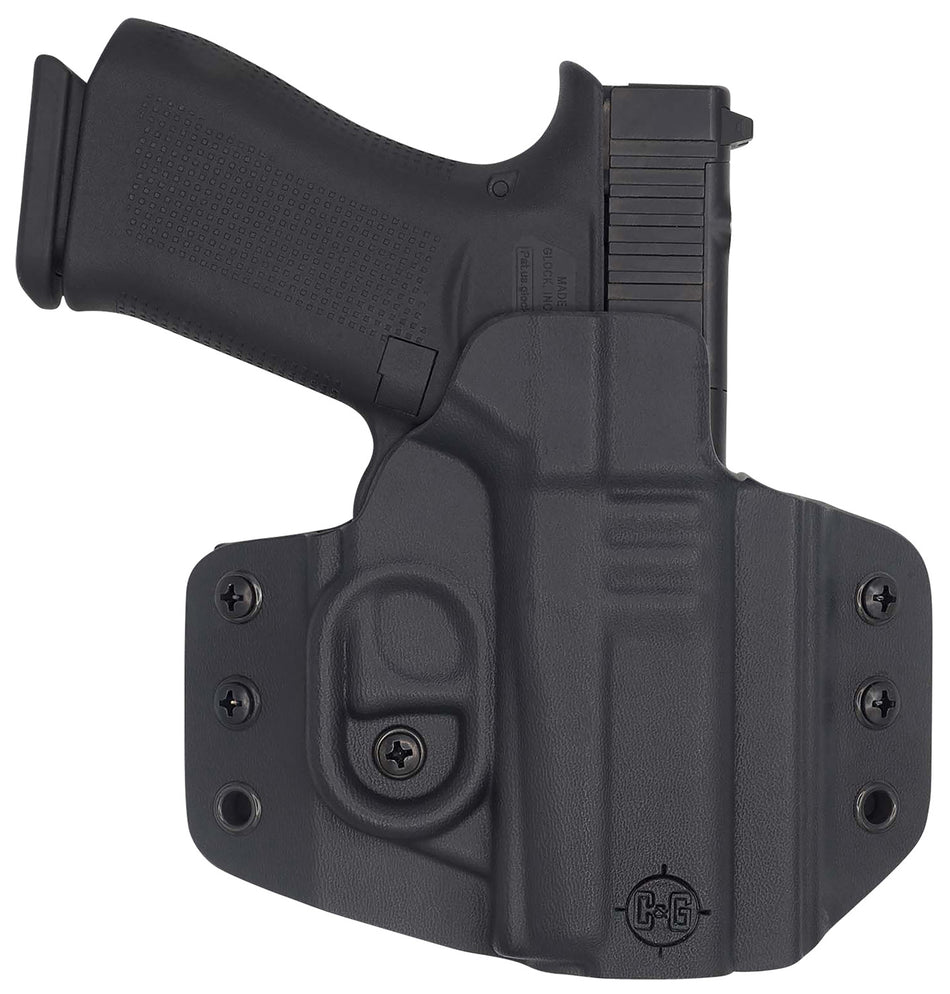 C&G Covert OWB Black Kydex Holster Belt Loop Glock 43 43X MOS