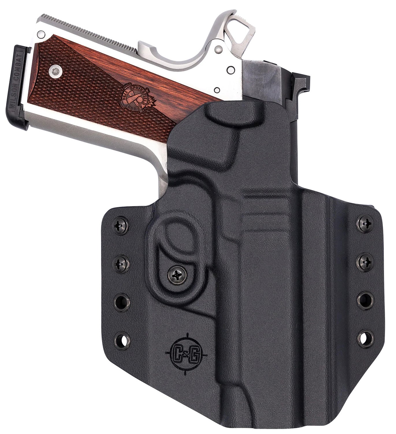 C&G Covert OWB Black Kydex Holster Belt Loop 1911 4.25 Inch Wilson Combat EDC X9