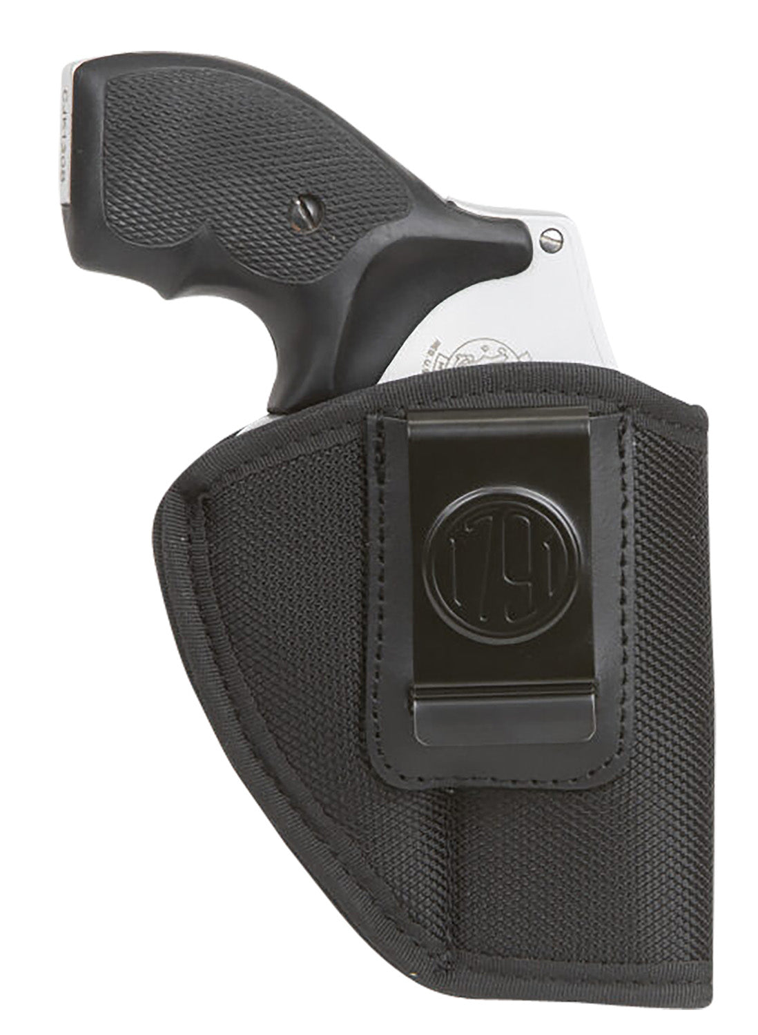 1791 Gunleather Size 02 Premium Nylon IWB Holster Black Ballistic Nylon Left Hand Snub Nose Revolver