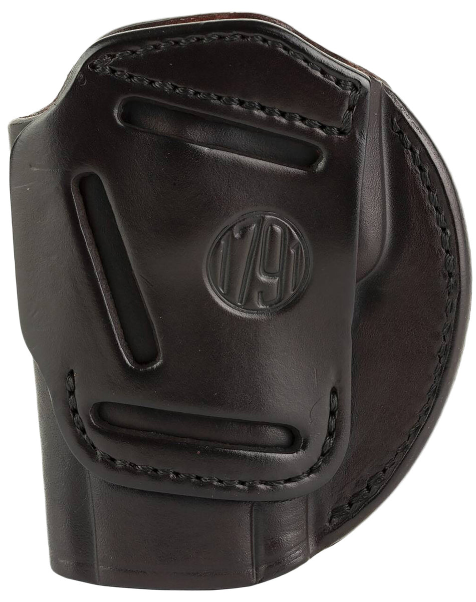 1791 Gunleather Size 06 Signature Brown Leather 3-Way IWB/OWB Belt Loop Holster - Fits Beretta 92/Walther PPQ/Sig P320 Ambi