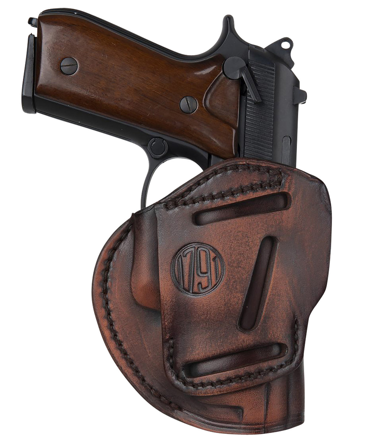 1791 Gunleather Size 06 Vintage Leather 3-Way IWB/OWB Belt Loop Holster - Fits Beretta 92/Walther PPQ/Sig P320 Ambi