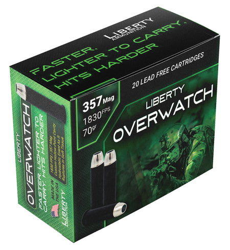 Liberty Ammunition OverWatch Open Cavity Design 70 Grain .357 Magnum 1830 fps 691835873817