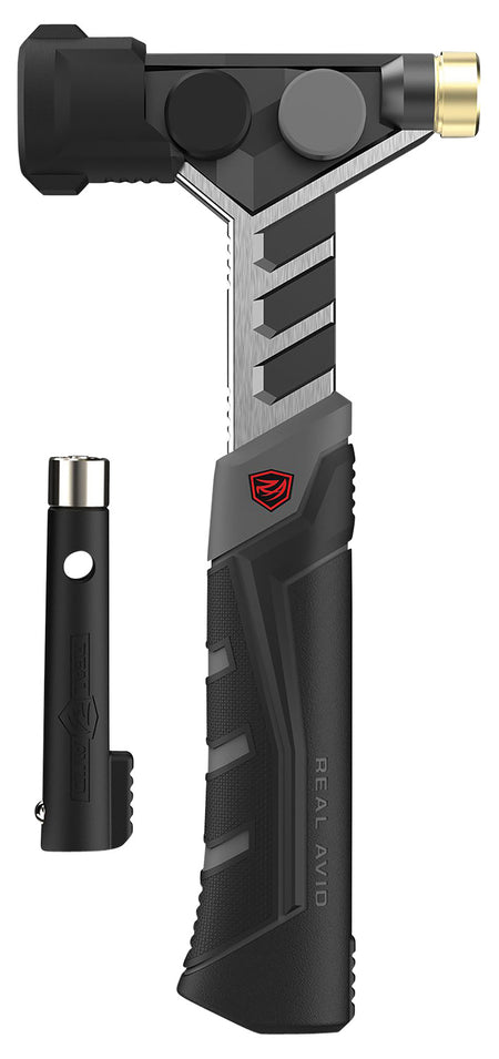 Real Avid Armorer's Hammer Black/Stainless Steel Forged Design with Magnetic Pin Starter