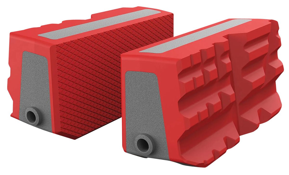 Real Avid AVSFJMF Smart-Jaws Multi-Fit Reversible Sleeves Gray/Red Rubber for Master Gun Vise