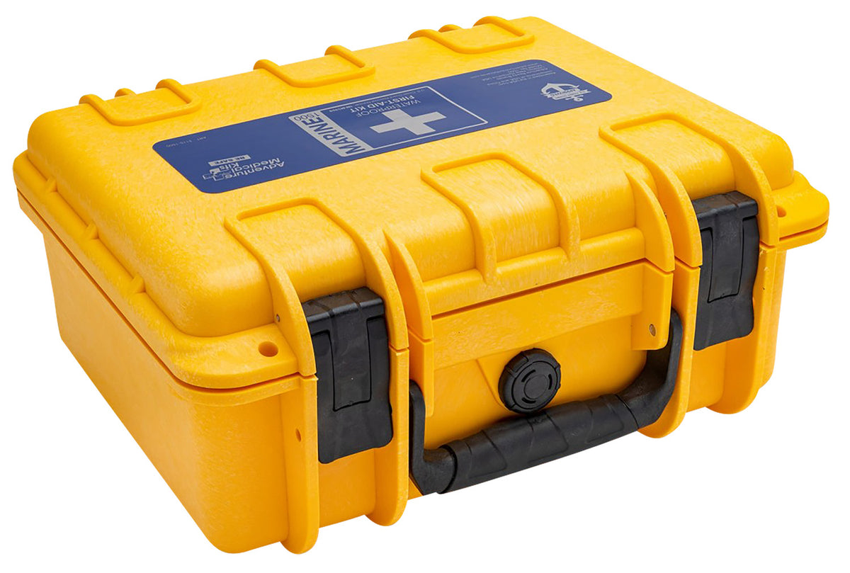 Adventure Medical Kits Marine 1500 Dustproof Shockproof First Aid Kit with Marine Guide - Yellow