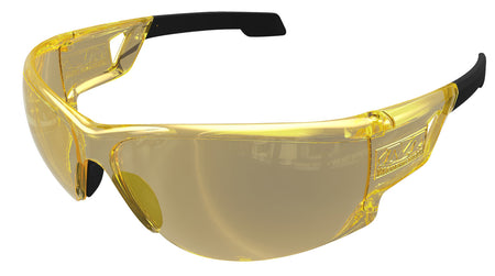 Mechanix Wear VNS30ACBU Type-N Wraparound Safety Glasses Amber Lens Black Frame Anti-Scratch