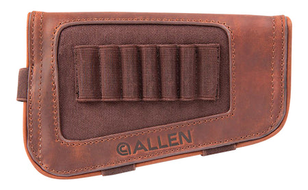 Allen 8517 New Castle 7rd Rifle Cartridge Carrier Brown Full Grain Leather Buttstock