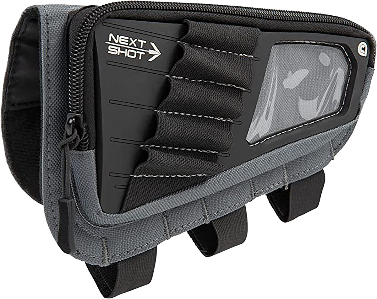 Allen 8528 Cody Buttstock Rifle Cartridge Pouch 5rd Gray, .223-300 Win Mag