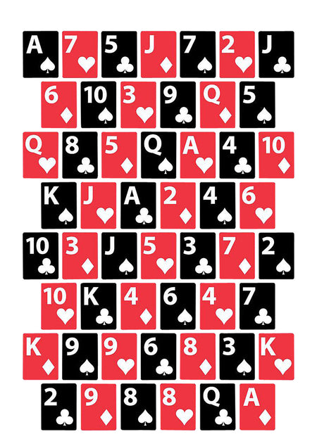 EZ-Aim 15655 23" x 35" Black/Red/White House of Cards Paper Shooting Target 3 Pack