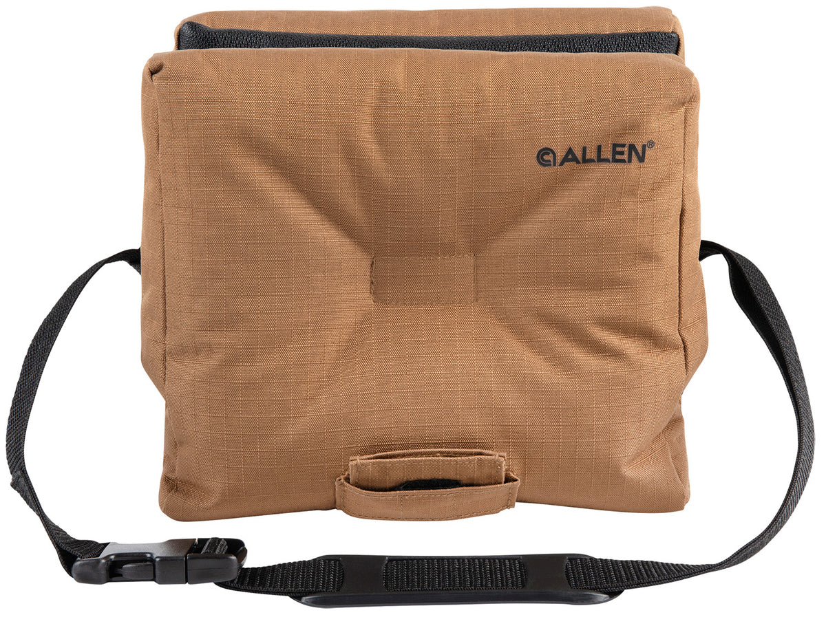 Allen 18420 Unfilled Bench Shooting Bag Black and Tan 600D Polyester Slip-Resistant Bottom