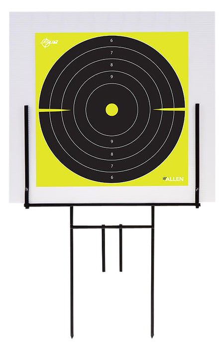 EZ-Aim 15309 Portable Target Stand, Steel Frame, 18"x19", 2 Adhesive Targets Included