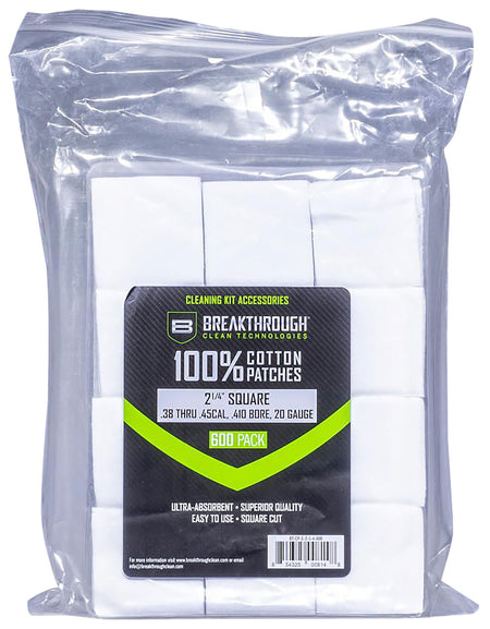 Breakthrough Clean BTCPS214600 Square Cleaning Patches 38-45 Cal 600 Count
