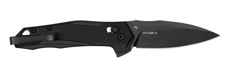 Kershaw 2041 Monitor Folding Knife 3" Plain Spear Point D2 Steel Black Oxide, Textured Black Nylon Handle & Deep-Carry Pocket Clip