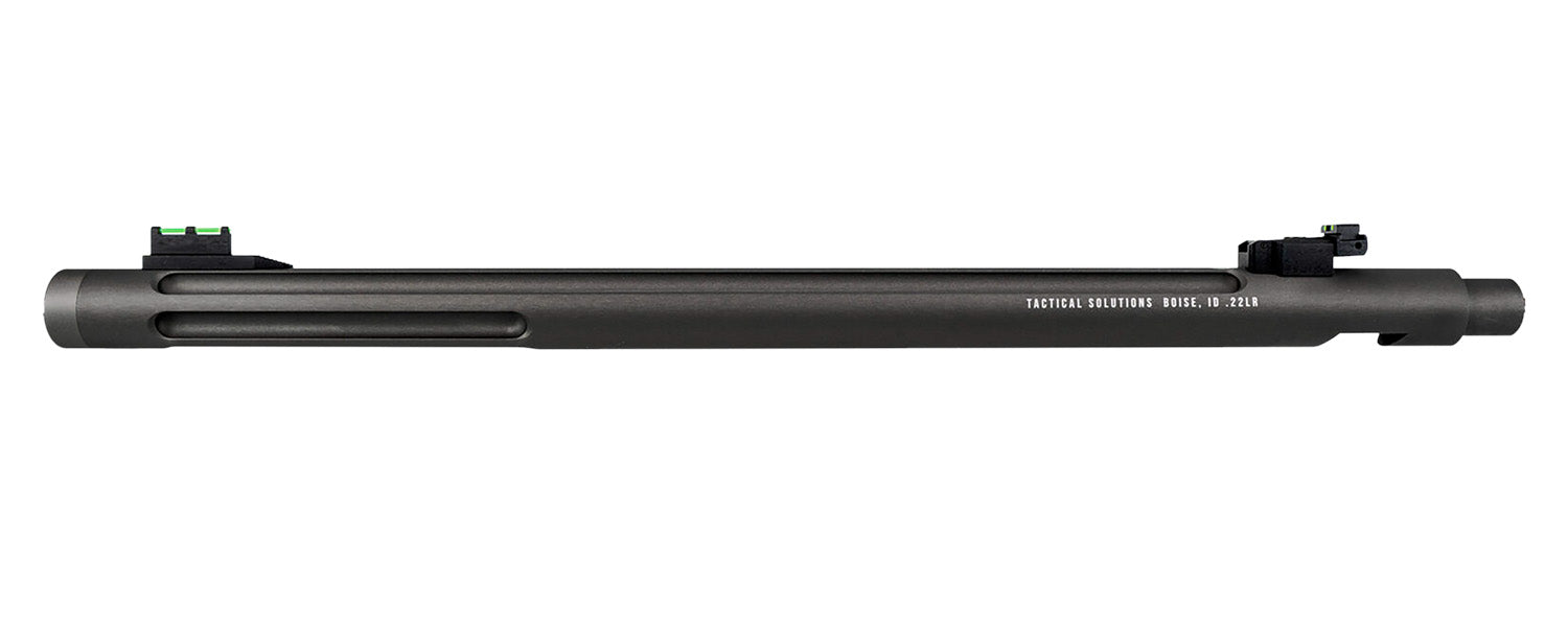 Tactical Solutions X-Ring 22 LR 16.50" Fluted Threaded Barrel Matte Black Fiber Optic Sight for Ruger 10/22