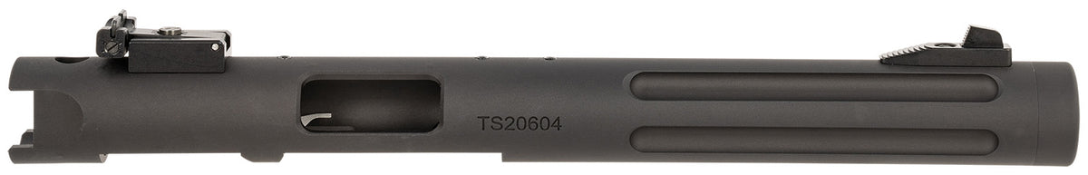 TacSol PL6TEMBRF Pac-Lite 22 LR 6" Fluted Threaded Barrel & Receiver Black Anodized Fits Ruger 22/45 Mark I/II/III