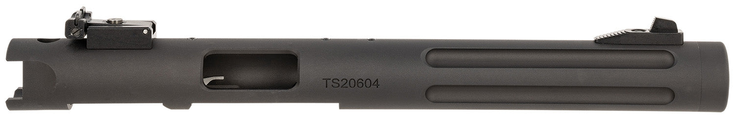 TacSol PL6TEMBRF Pac-Lite 22 LR 6" Fluted Threaded Barrel & Receiver Black Anodized Fits Ruger 22/45 Mark I/II/III