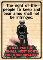 Rivers Edge Tin Sign - The Right to Keep and Bear Arms, 12"x17"