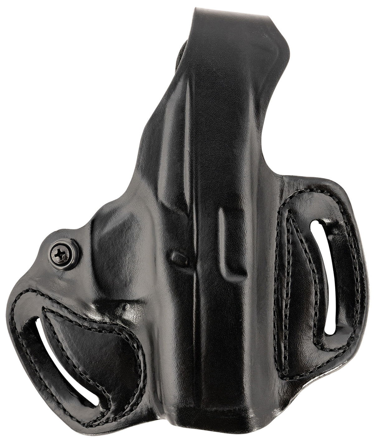 DeSantis 085BA8BZ0 Thumb Break Mini Slide Black Leather OWB Holster Glock 43/43X/48 1.75" Belt RH