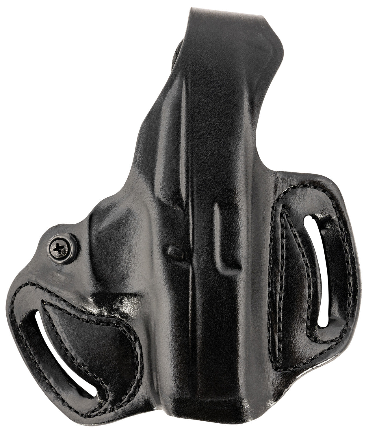 DeSantis 085BA8BZ0 Thumb Break Mini Slide Black Leather OWB Holster Glock 43/43X/48 1.75" Belt RH