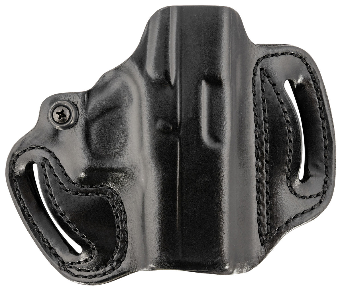 DeSantis 086BA8BZ0 Mini Slide Black Leather OWB Two-Slot Holster Glock 43/43X/48 Right Hand