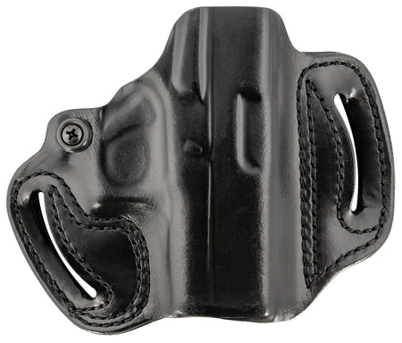 DeSantis 086BA8BZ0 Mini Slide Black Leather OWB Two-Slot Holster Glock 43/43X/48 Right Hand