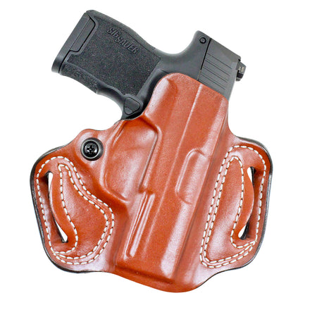 DeSantis Gunhide 086TA8JZ0 Mini Slide Outside Waistband Tan Leather Holster Sig P365 RH