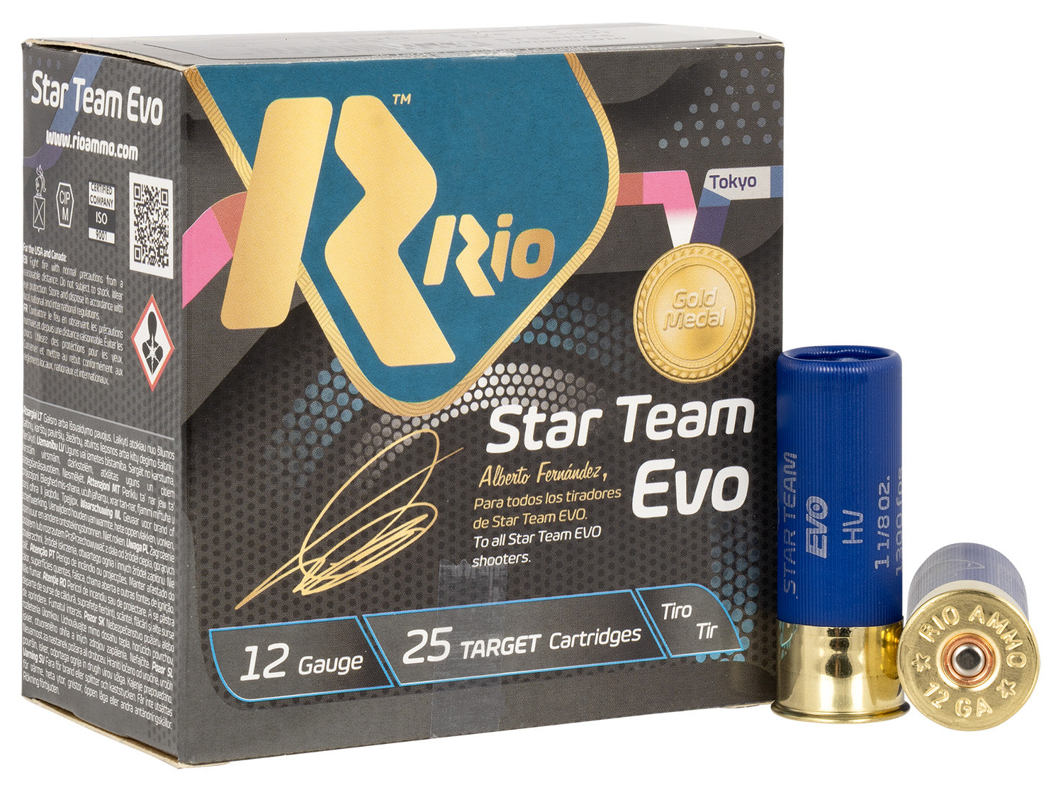Rio Ammunition 12 Gauge Shotgun Ammo Star Team EVO High Velocity 2.75 in 1-1/8 oz #7.5